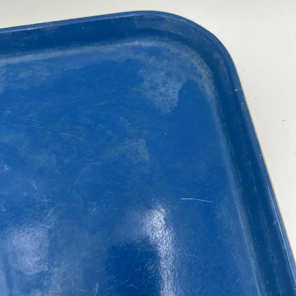 Vintage Blue Cambro Camtray Cafeteria Tray 70's 18